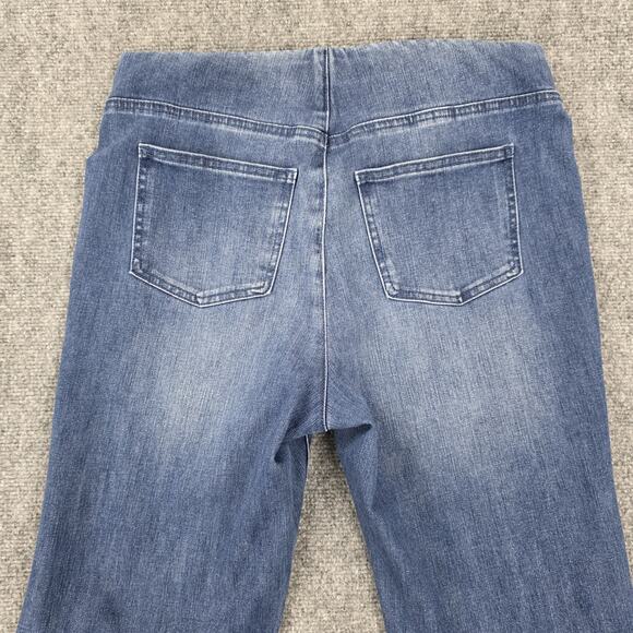 Soft Surroundings Jeans Womens Petite Medium Blue Pull On Straight Stretch Denim - Picture 12 of 16